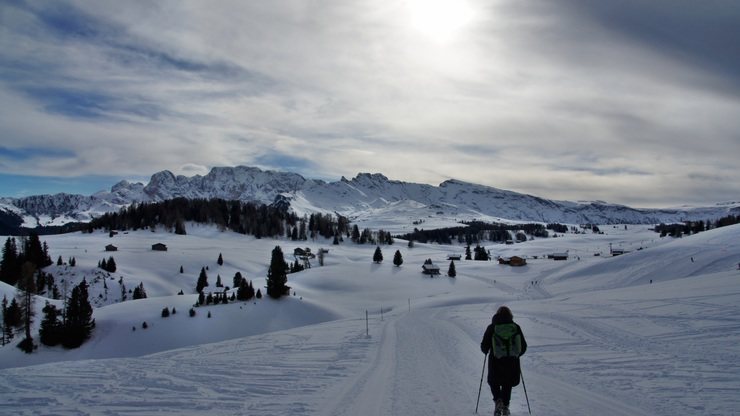 Winterwanderung in Südtirol mit Hüttengaudi